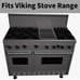 Allstare Upgraded Spider Grate Replacement Parts Viking Stove Burner 4 Pack Iron