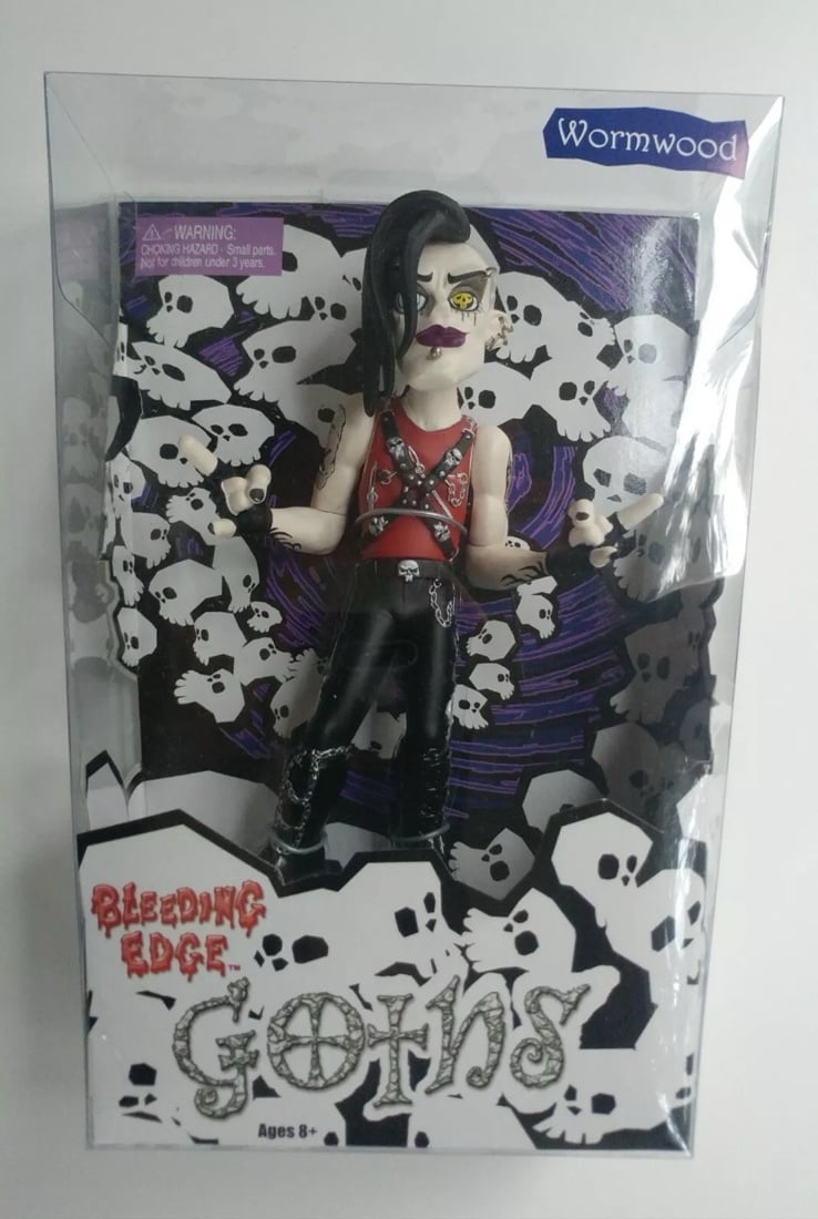 GOTH BLEEDING EDGE GOTHS WORMWOOD Figure SERIES 1 hORROR 7 inch Figure
