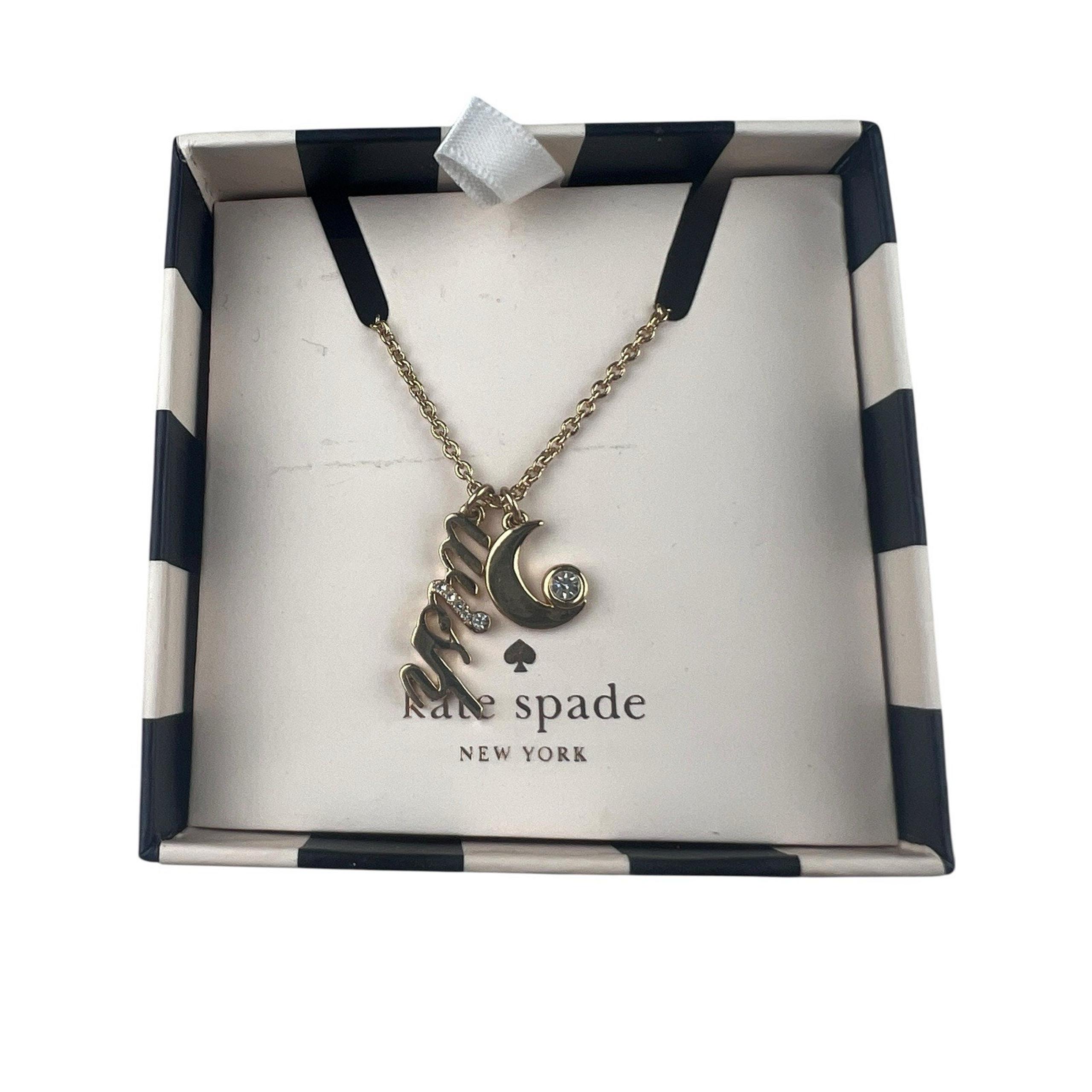 Kate Spade Wish Necklace Gold Tone NWT in Box $68