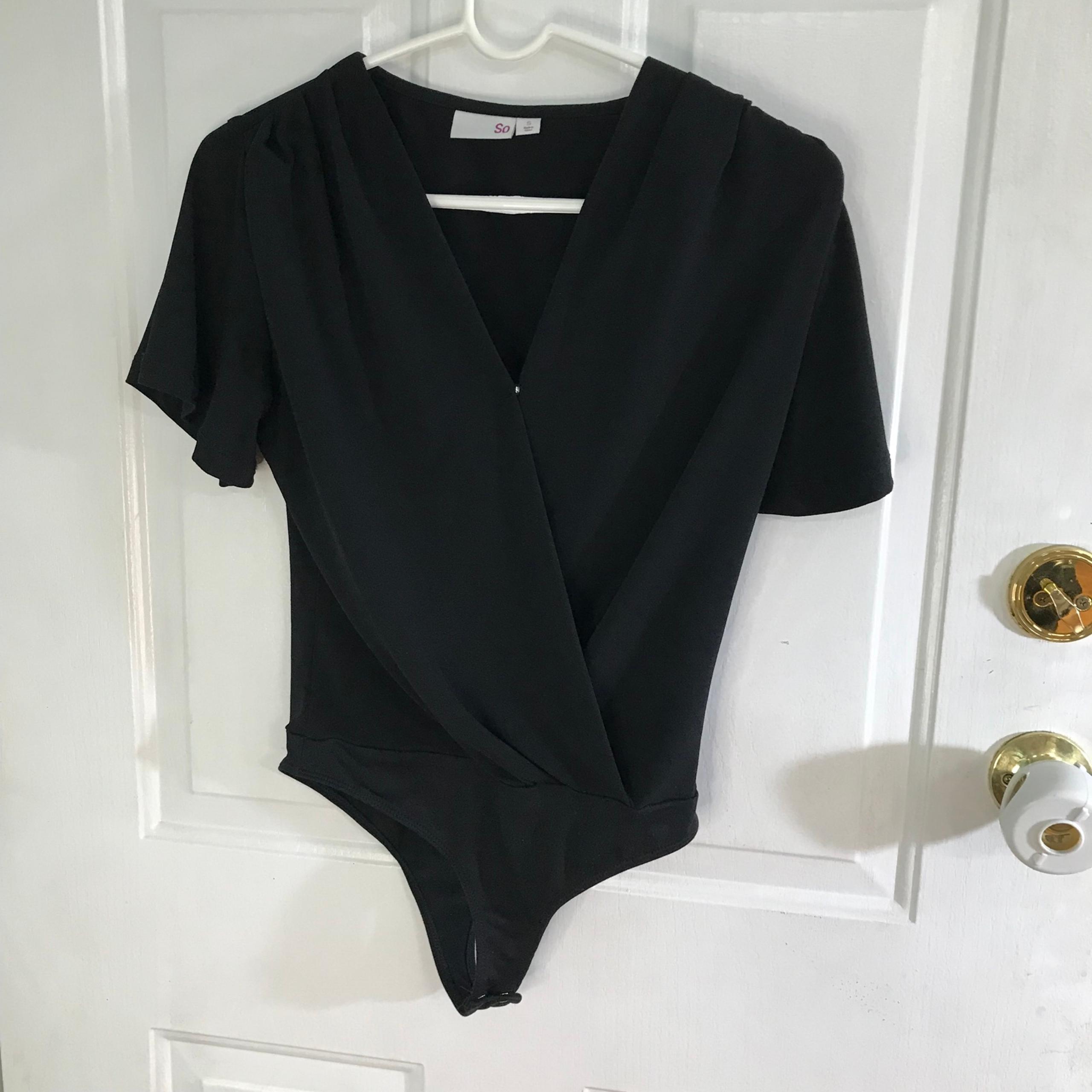 SO Women Black Bodysuit S