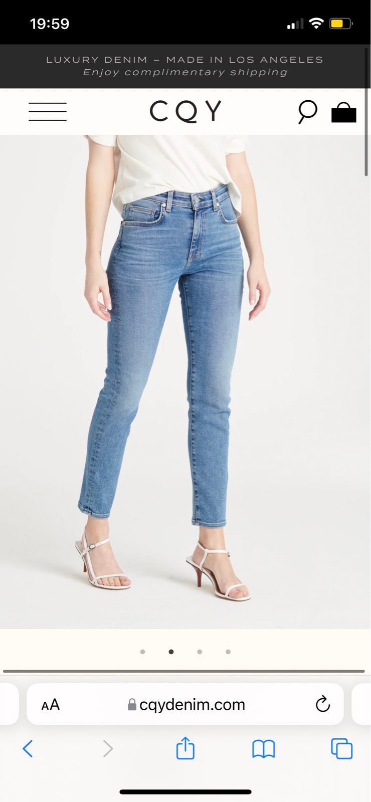 CQY The Friend Mid Rise Medium Wash Straight Leg Jeans same maker as AG Jeans