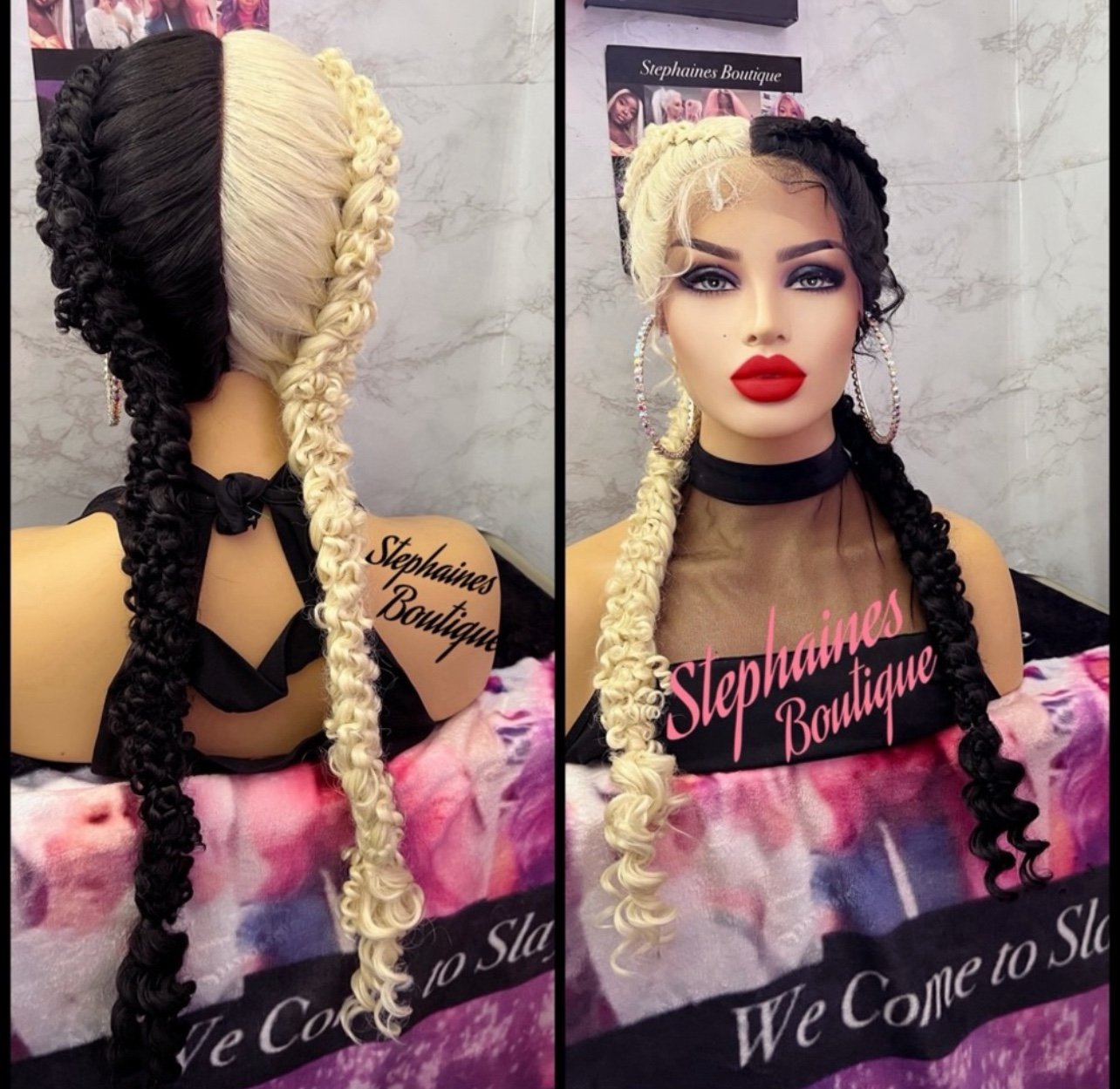 Human Hair Blended Lace Front Wig