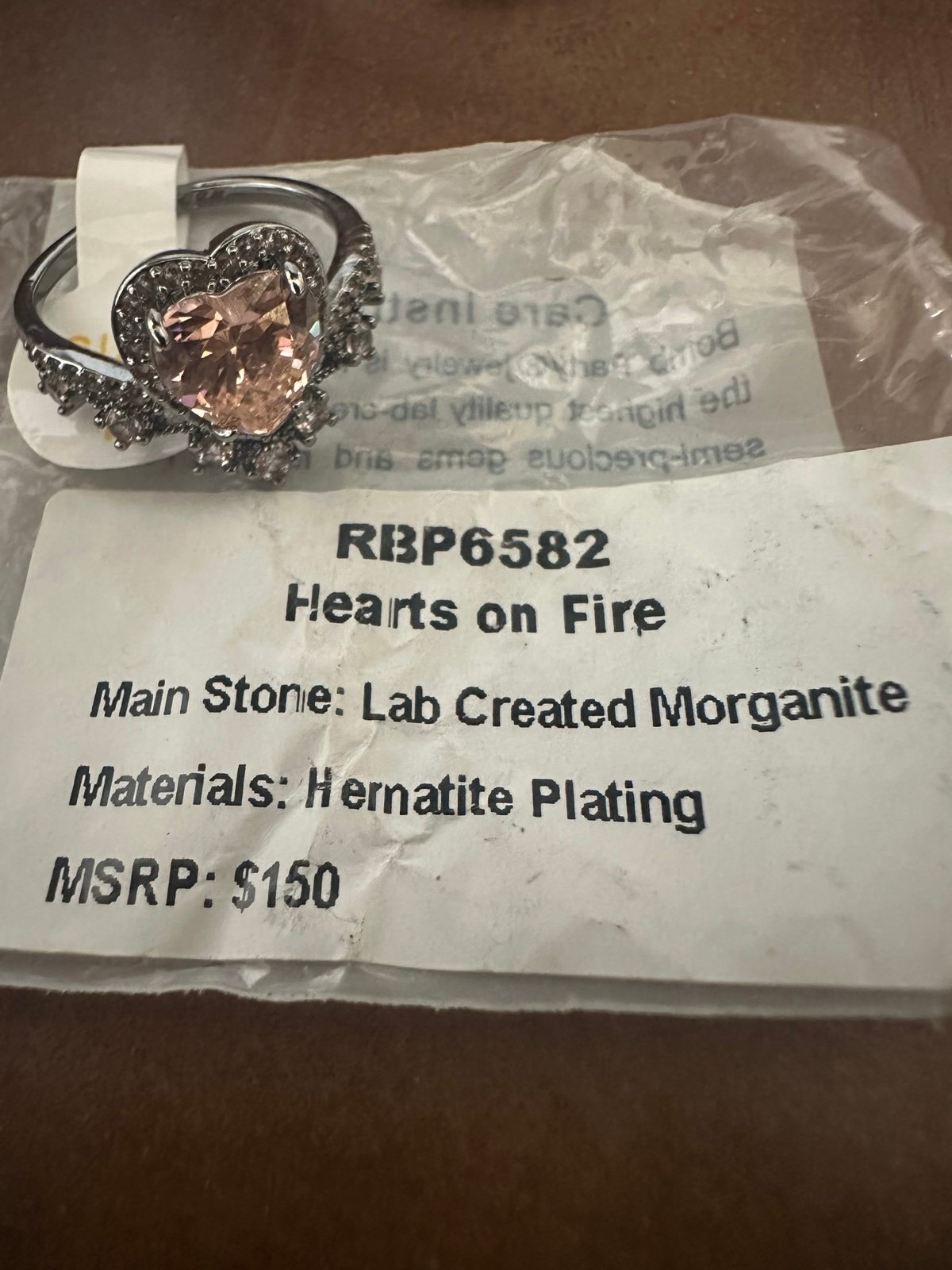 RBP6582 hearts on fire ring