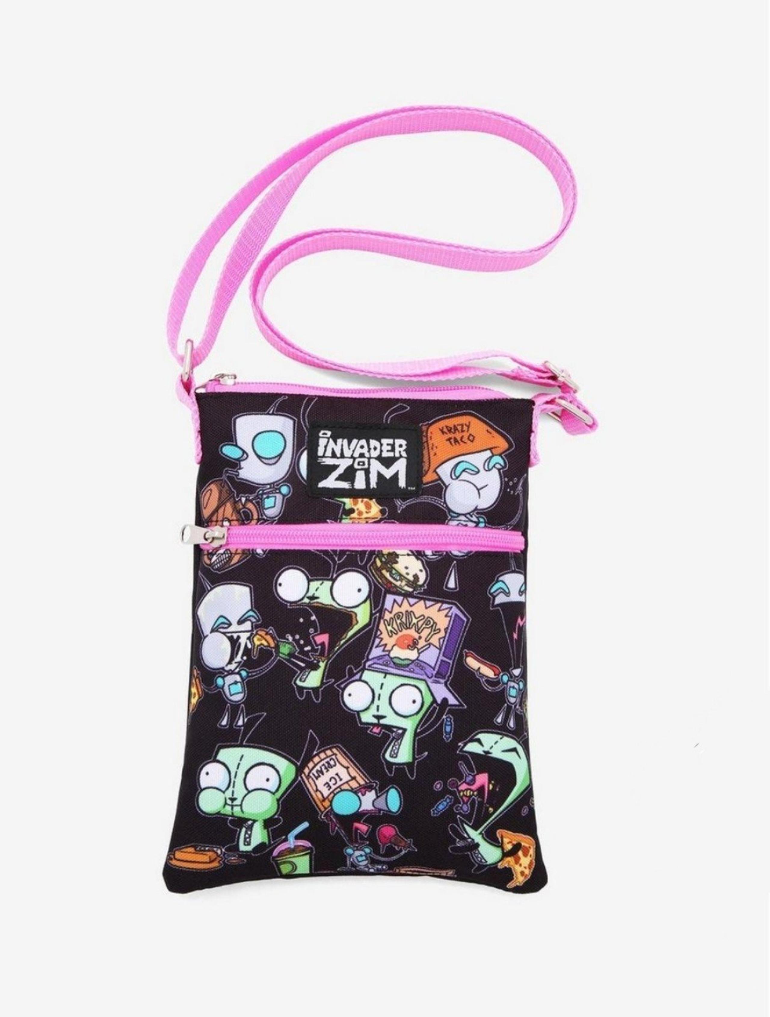 Invader Zim GIR Snacks Passport Crossbody Bag