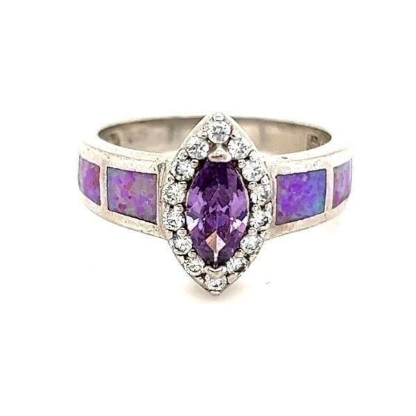 Marquise Shaped Purple Ring