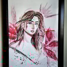 Water color and wine painting 18 x 24 inches