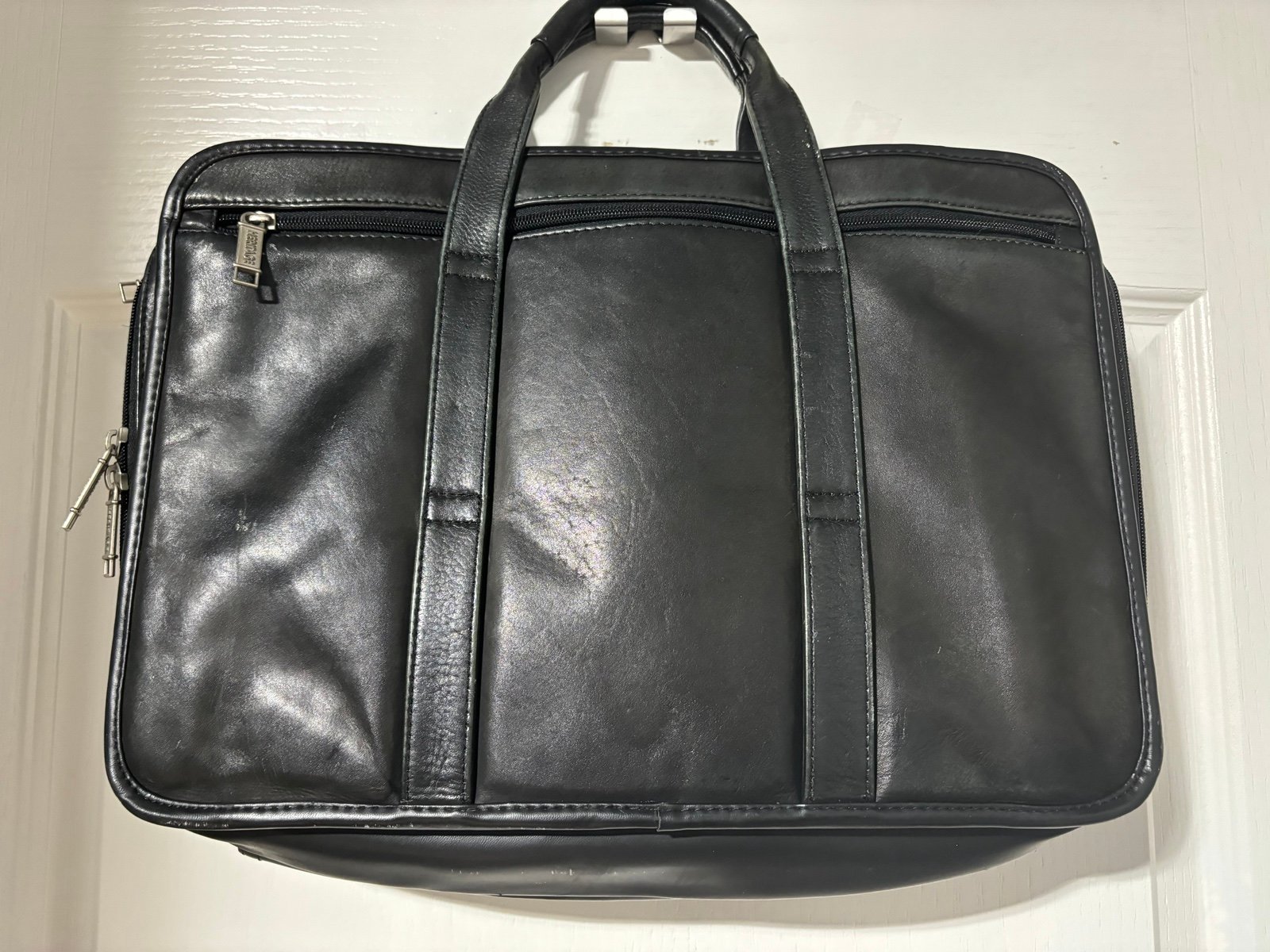 Genuine leather briefcase nRNXn2vty