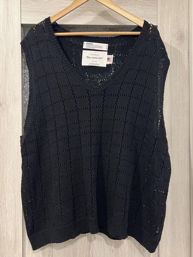 DAIRIKU 22SS A.J KNIT VEST Black Knit Vest