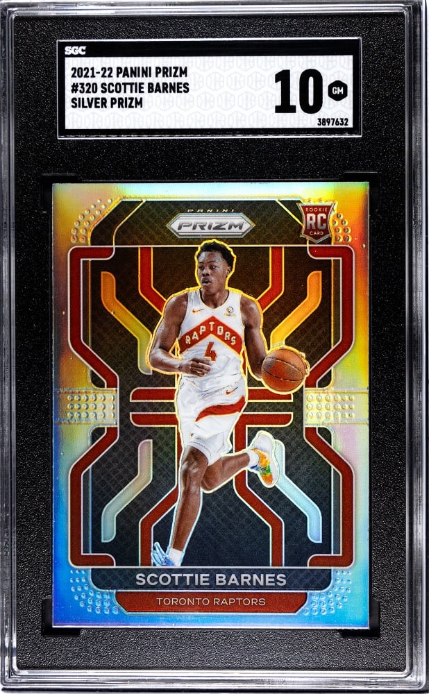 2021-22 Panini Prizm Silver #320 Scottie Barnes RC - SGC 10
