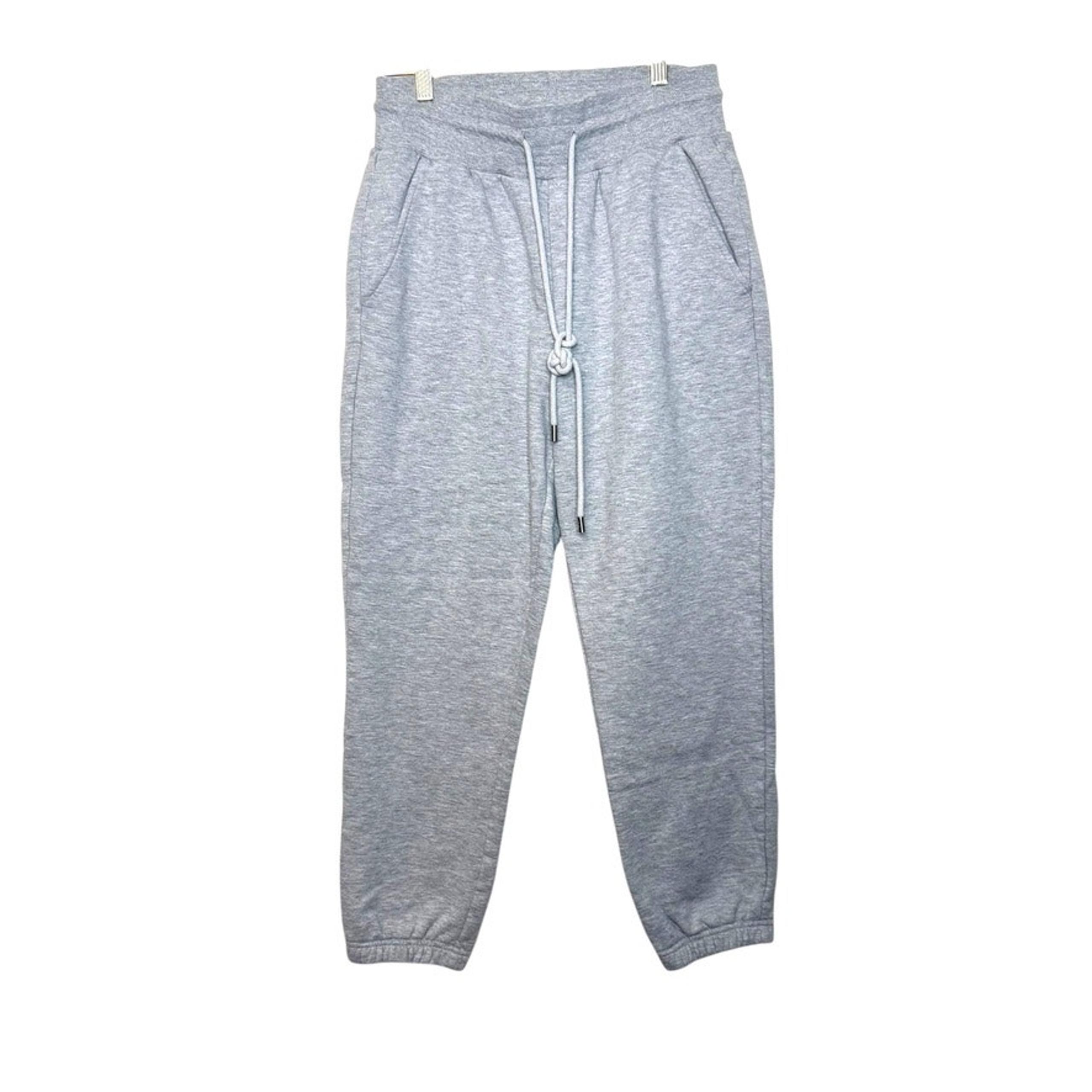 Alo Easy 7/8 Tapered Fleece Sweat Pants Women L Gray Stretch Activewear Gym