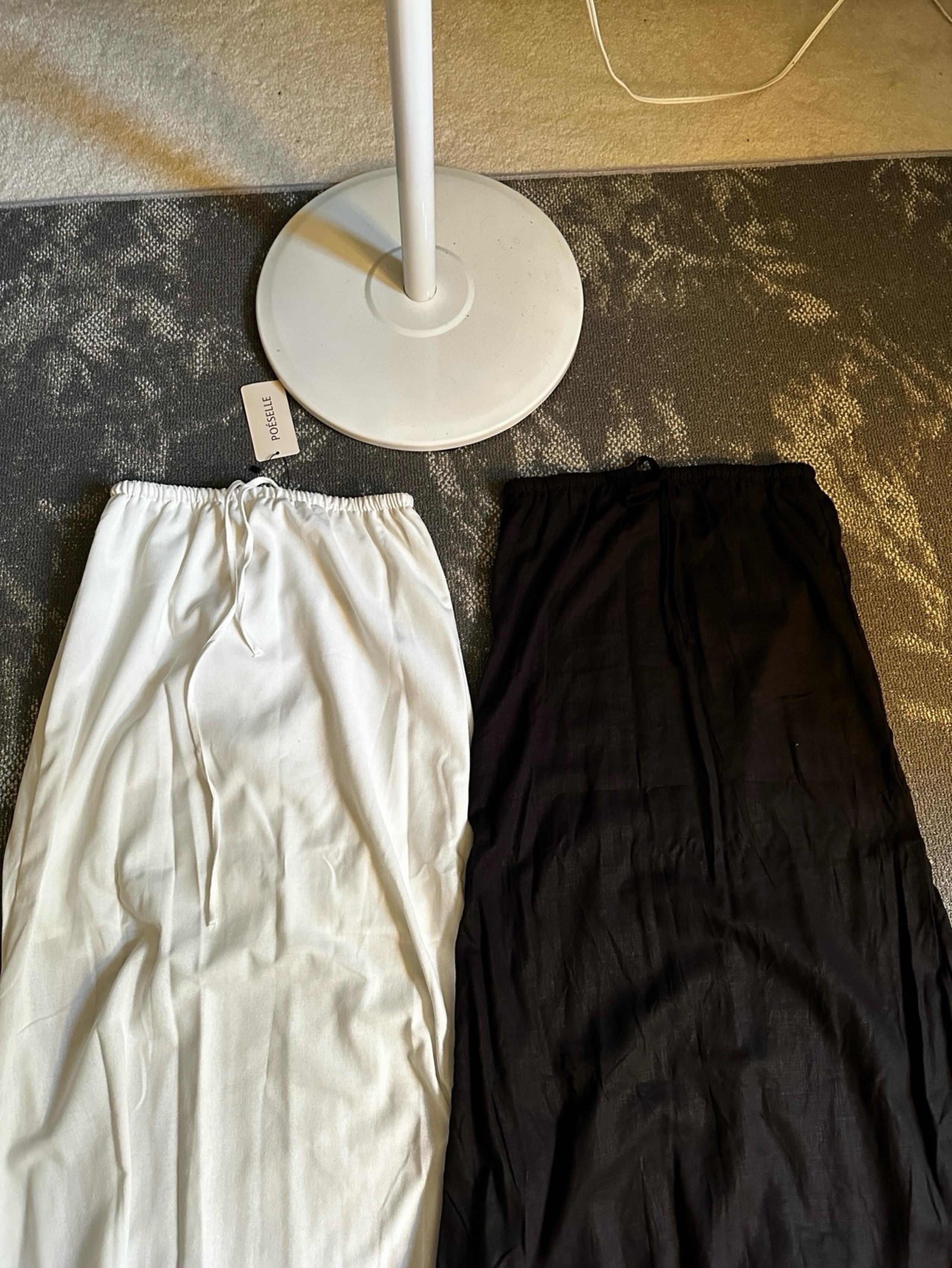SHEIN Maxi Skirt Bundle (2 pcs) — White & Black — Size M — New Never Worn
