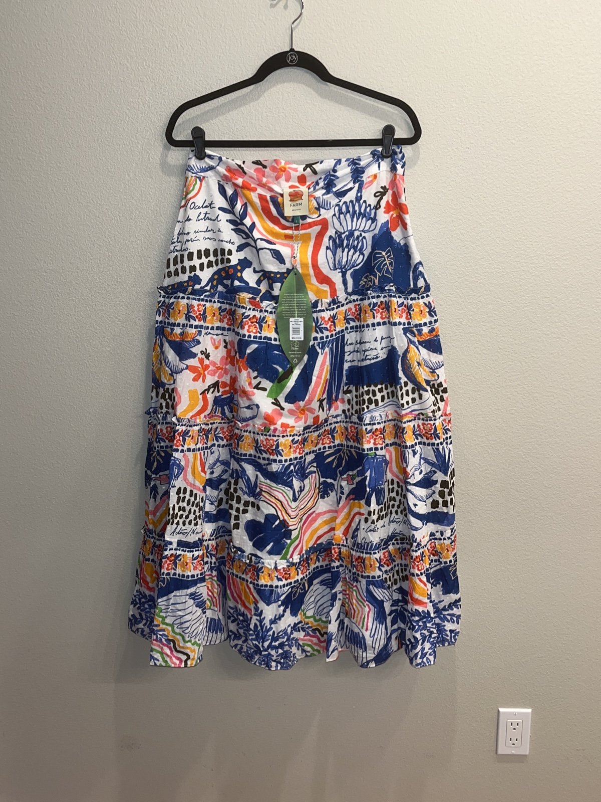 NWT Farm Rio Wild Brazil Maxi Skirt Large