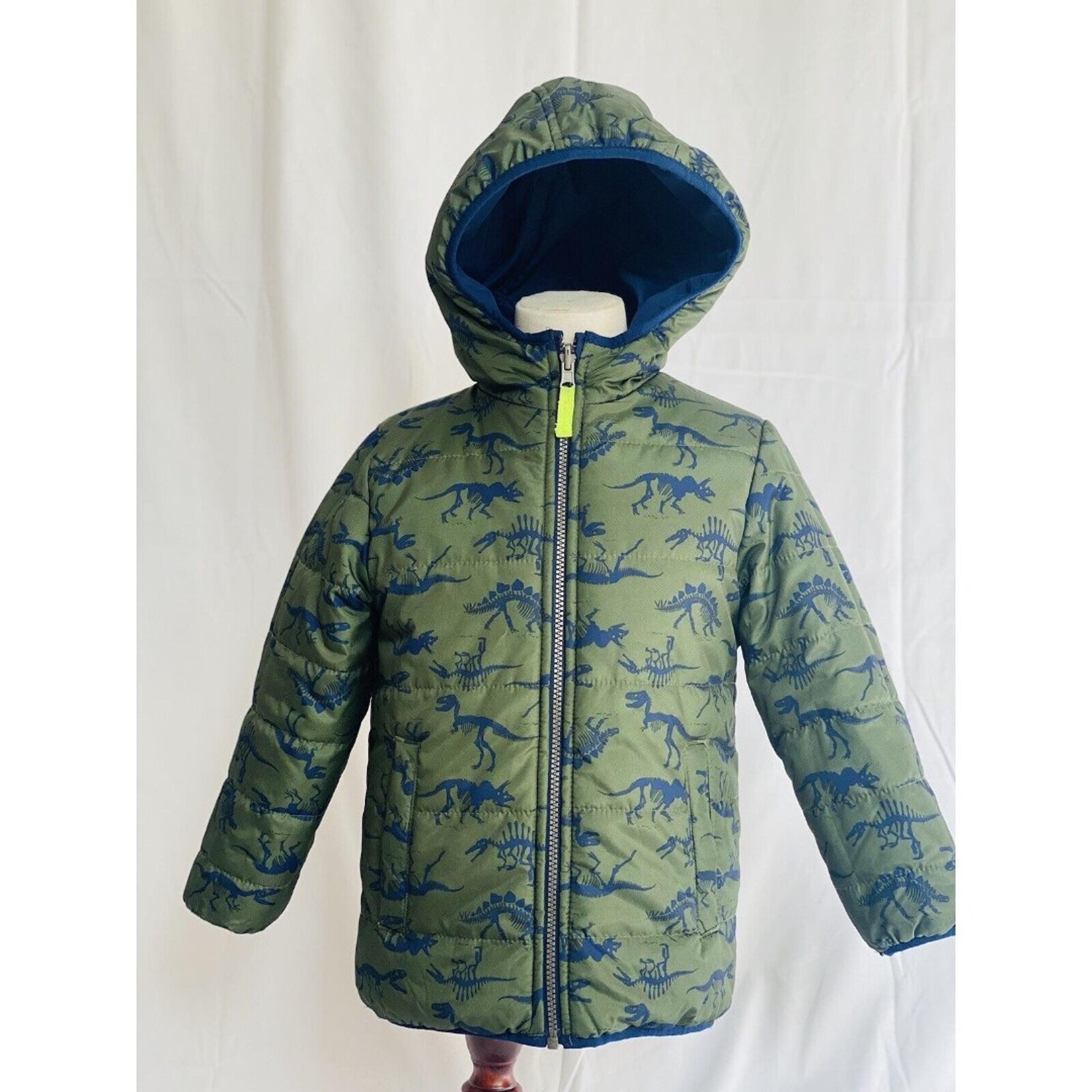 Jackets & Coats Dinosaur Reversible Puffer one side has Dinosaur Print - Carter's