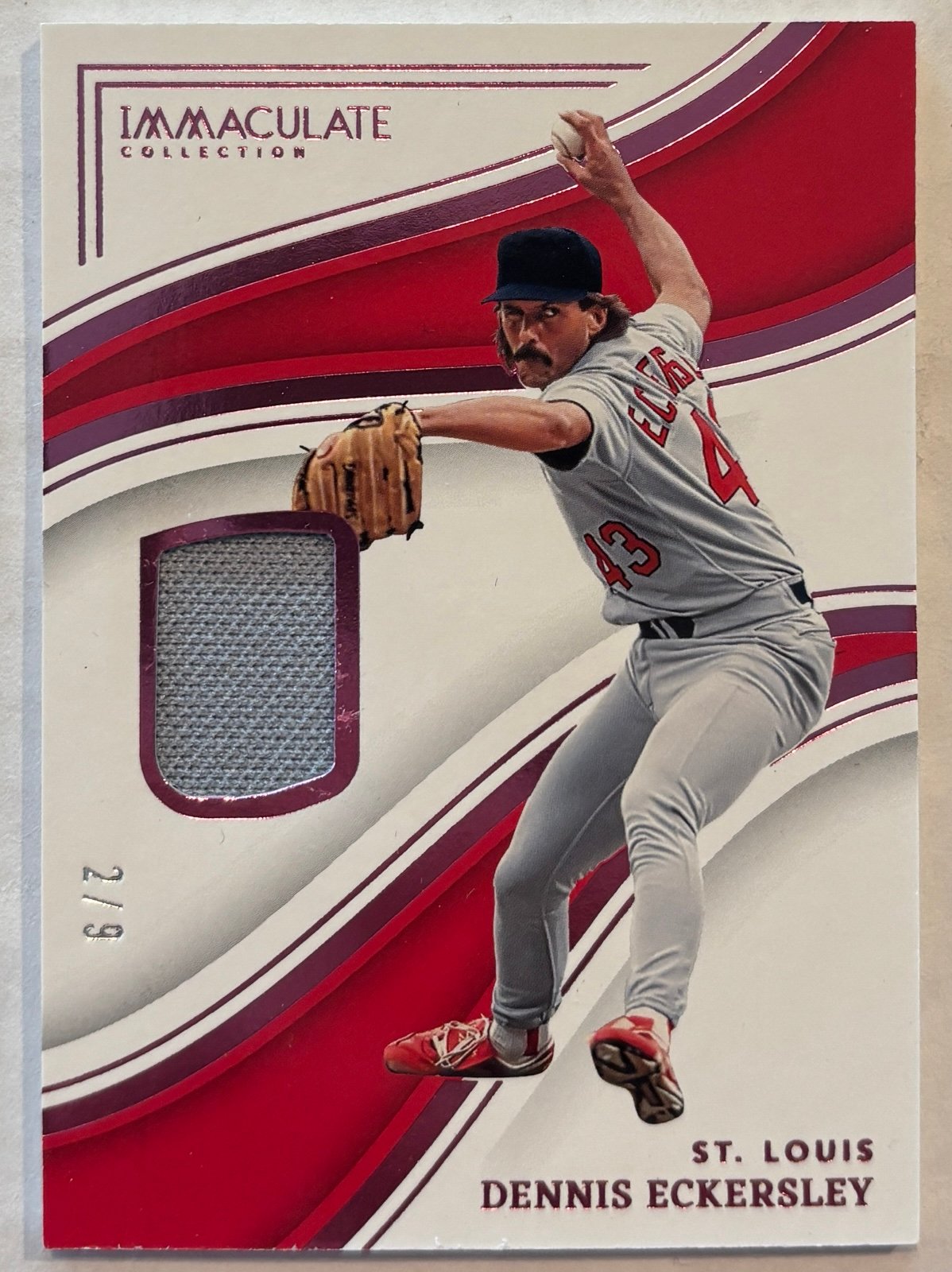 2023 Immaculate Rare Pink Foil Patch St. Louis Cardinals Dennis Eckersley #2/9