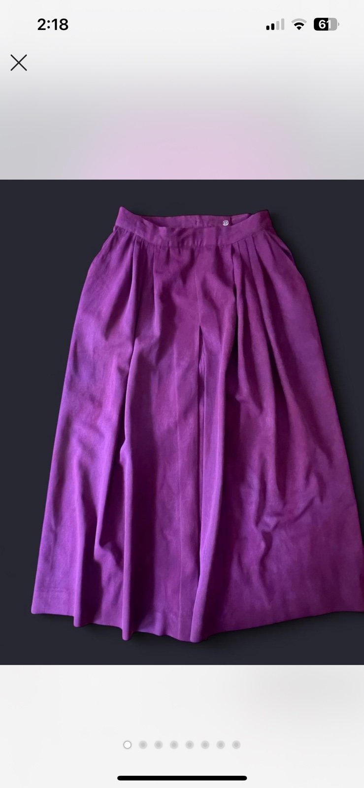 Vintage Christian Dior pleated plum Skirt