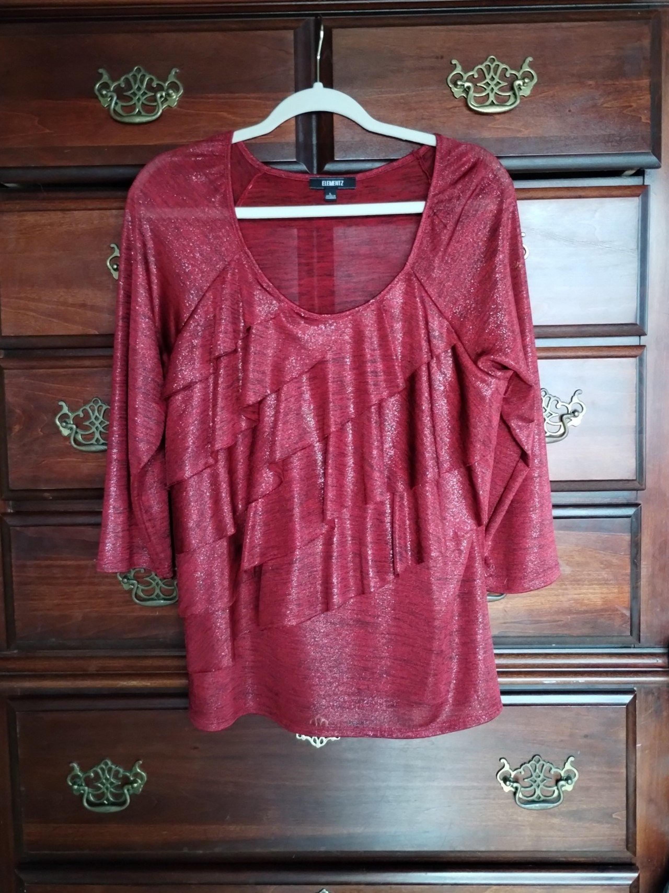 ELEMENTZ Women's Shirt Top Blouse Size L ❤️ Bundle Me ❤️