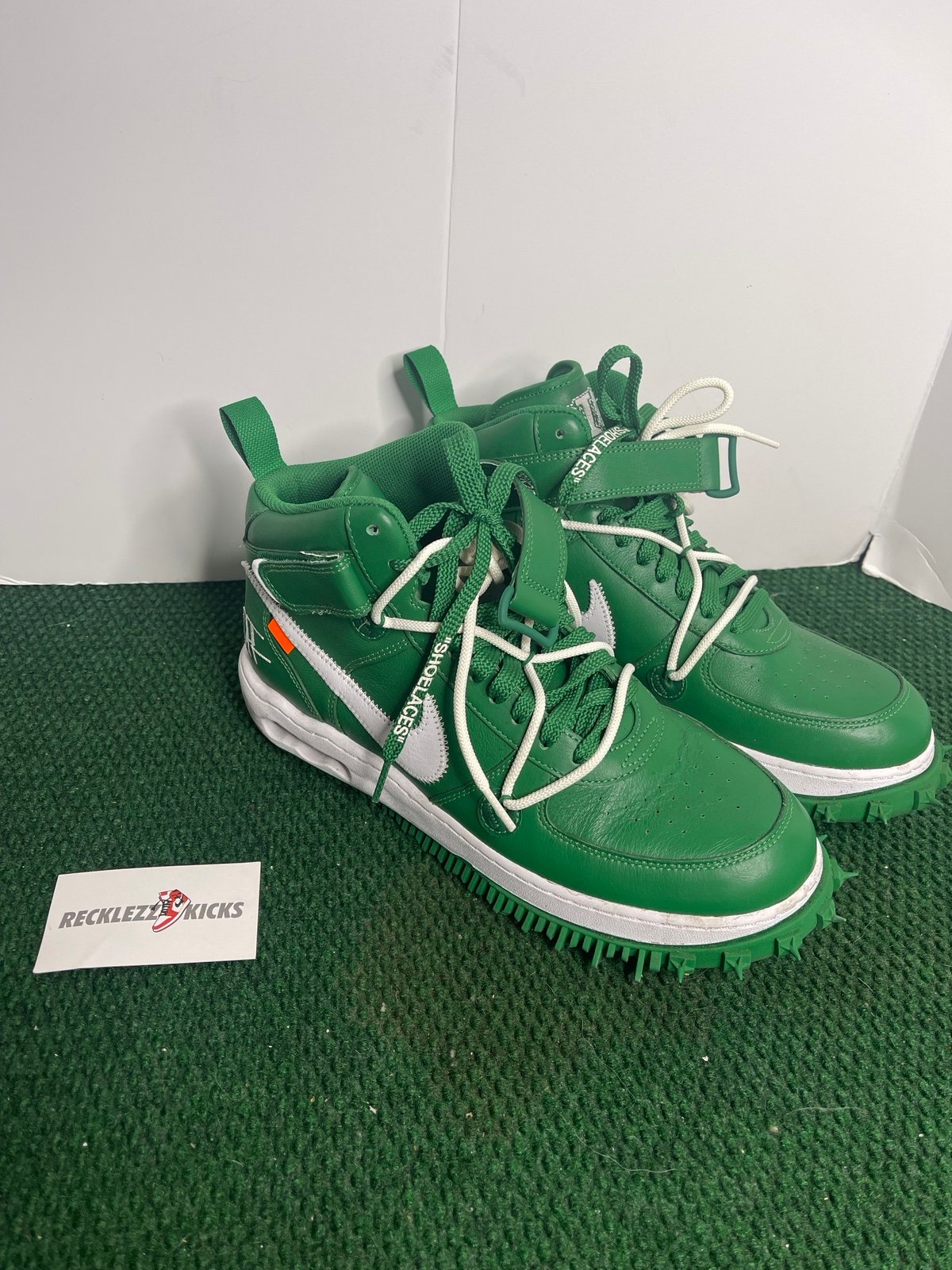 Size 11 - Nike Air Force 1 Mid SP Leather x Off-White Pine Green DR0500-300