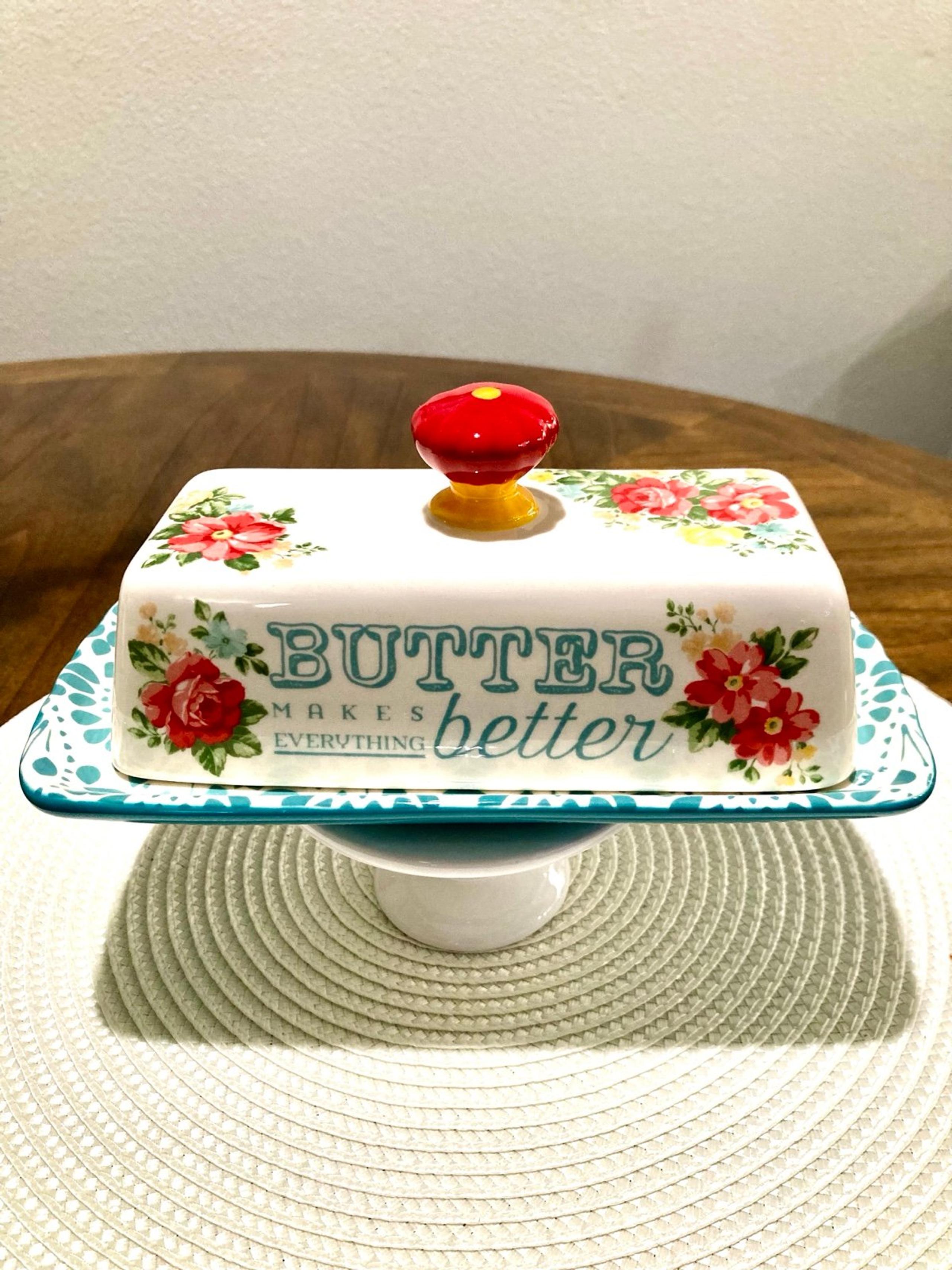 Pioneer Woman Stoneware Butter Dish