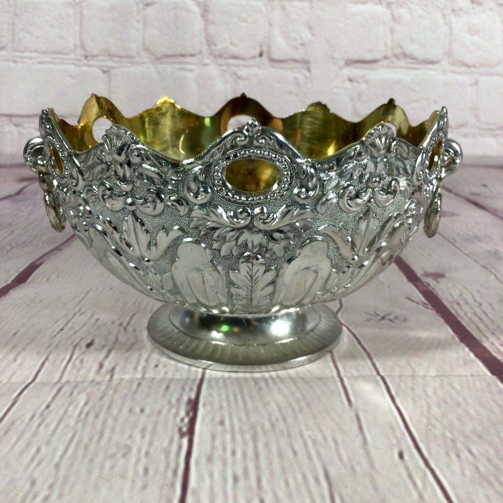 Vintage Leonard No. 963 Monteith Ornate Silver Bowl with Box - Japan