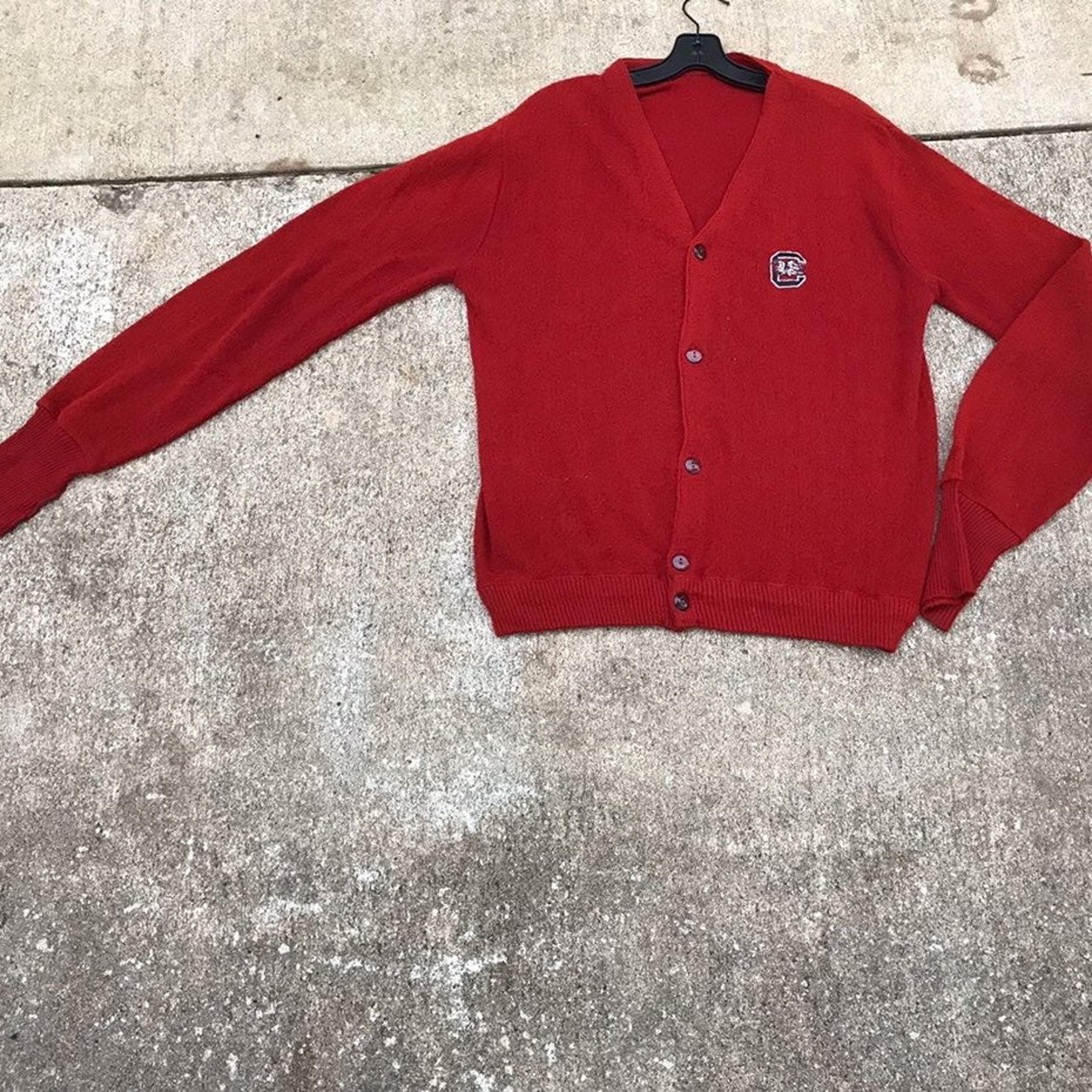 Vintage Collegiate Button-Down Cardigan
