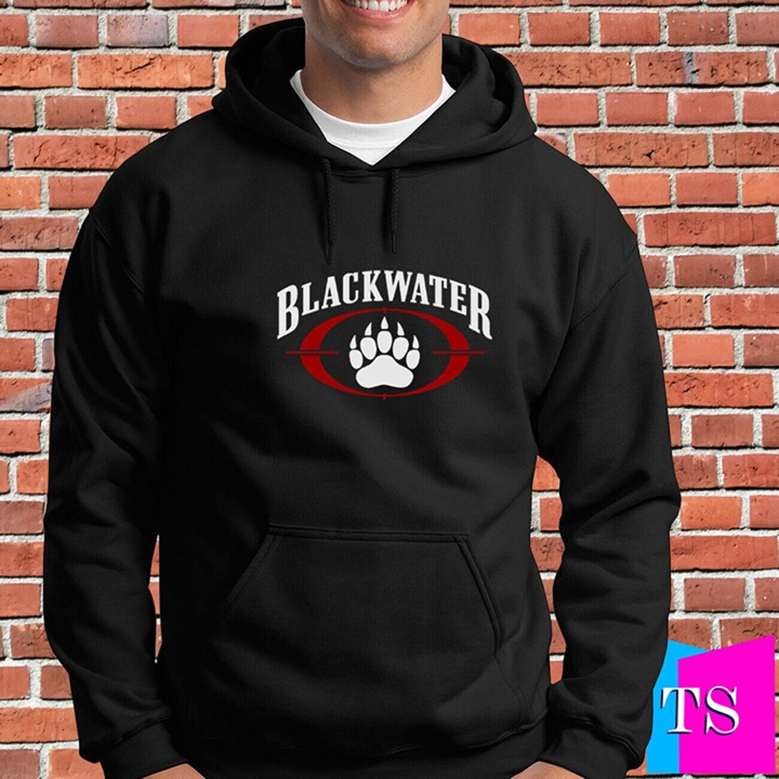 Hoodie Sweatshirt Blackwater Logo Elite Training Black Sport Grey