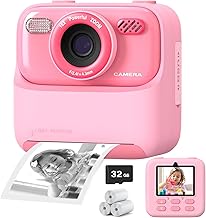 Upgrade Kids Camera Instant Print for Boys and Girls, 1080P HD Dual-Lens Selfi