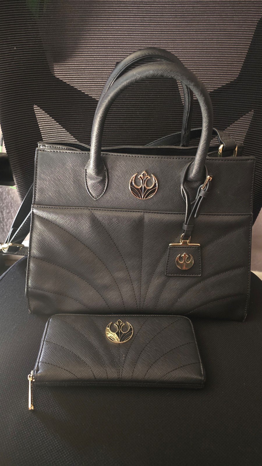 Star Wars Loungefly Black Leather Bag and wallet