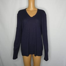 Versace Collection VNeck Striped Sweater