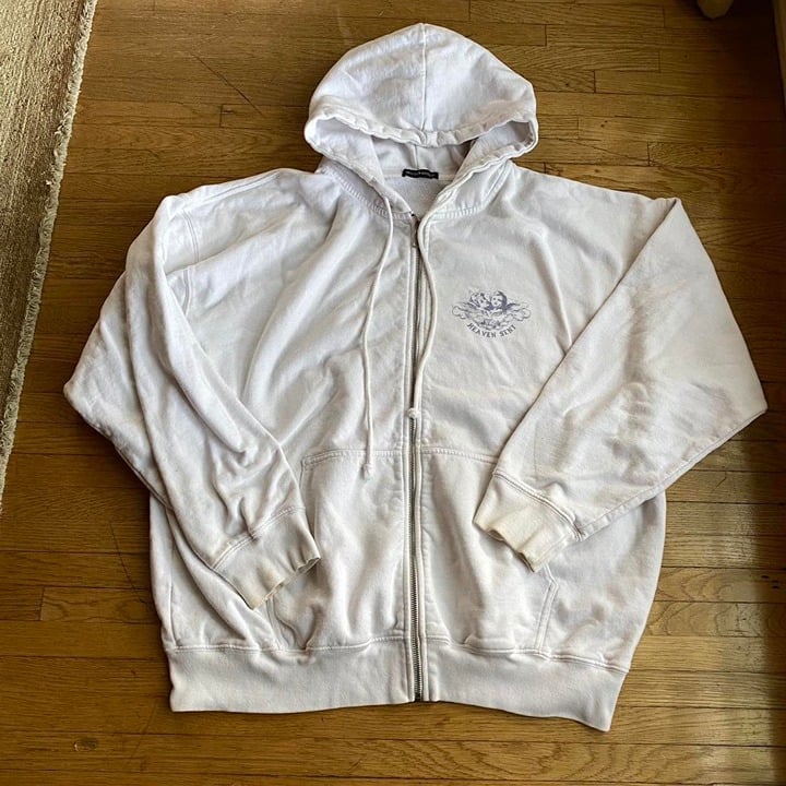 Brandy Melville Heaven Sent Graphic zip up Hoodie
