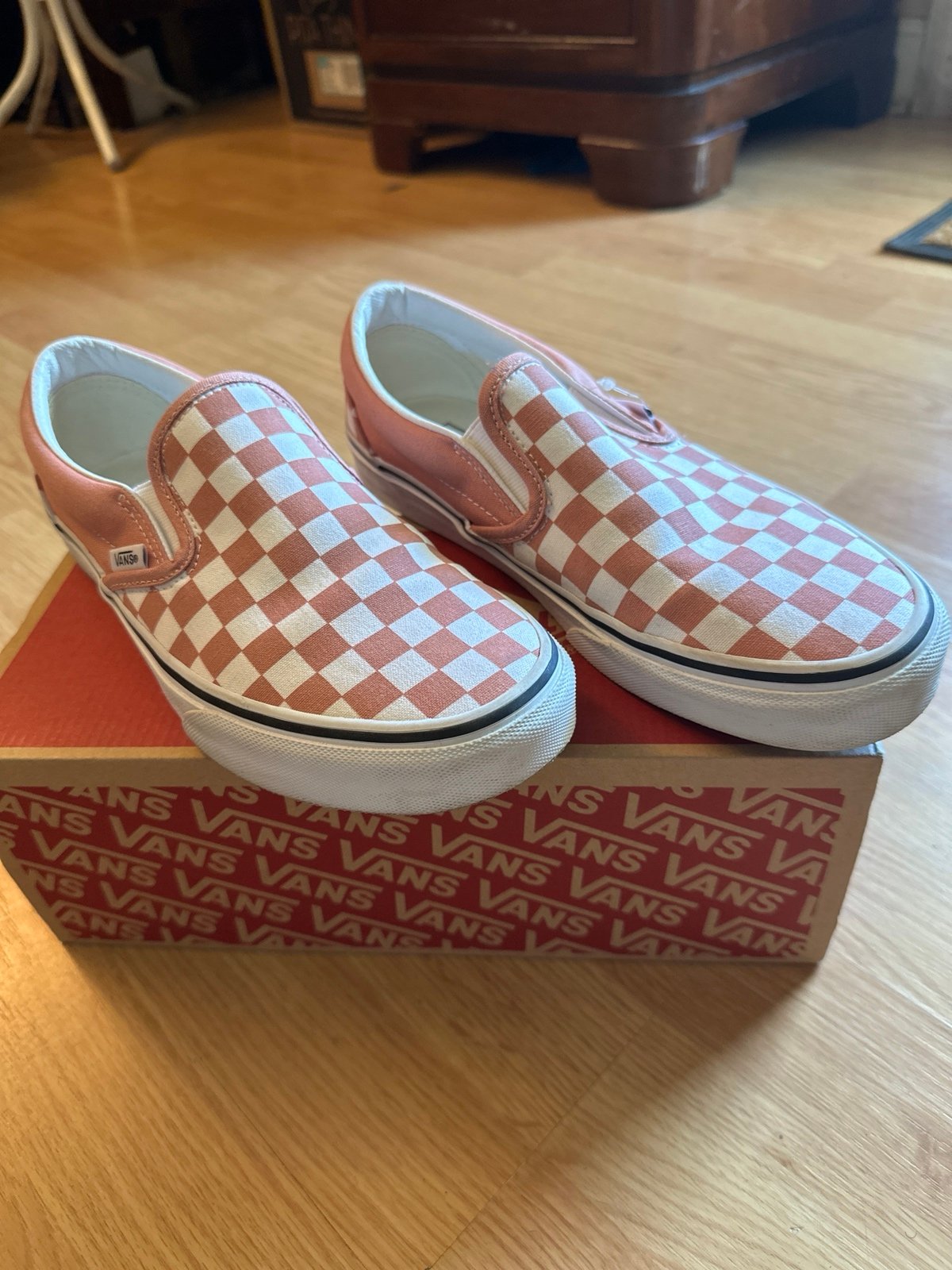 Vans checkered slipons Rosette/true-white