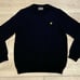 Lyle & Scott Mens XL Merino Wool Acrylic V Neck Sweater Preppy Golf Black