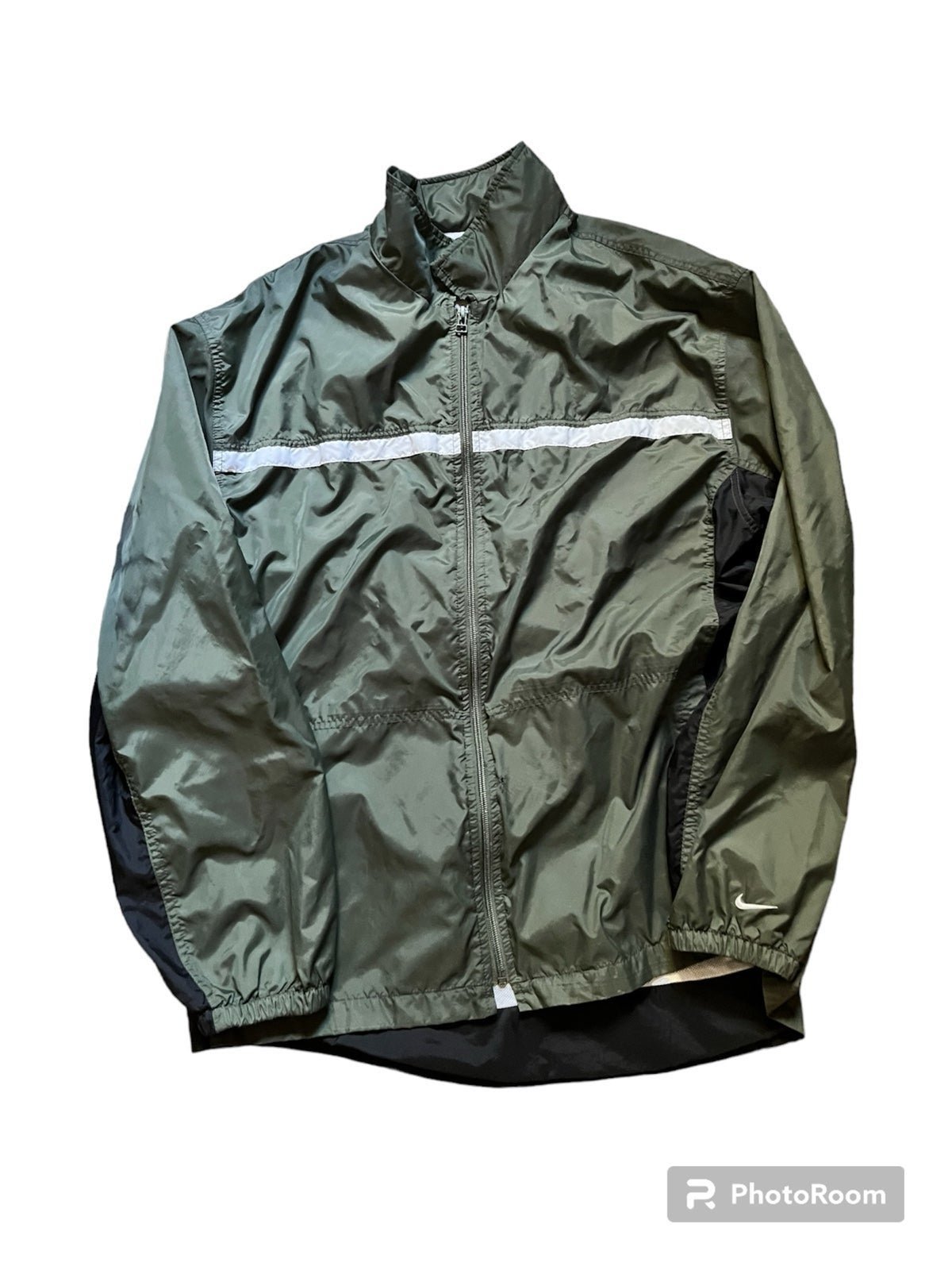 vintage nike army green track jacket size XL