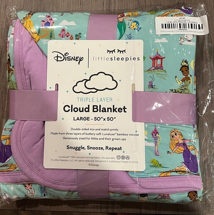 Little Sleepies Princess Dreams Large Cloud Blanket NIB