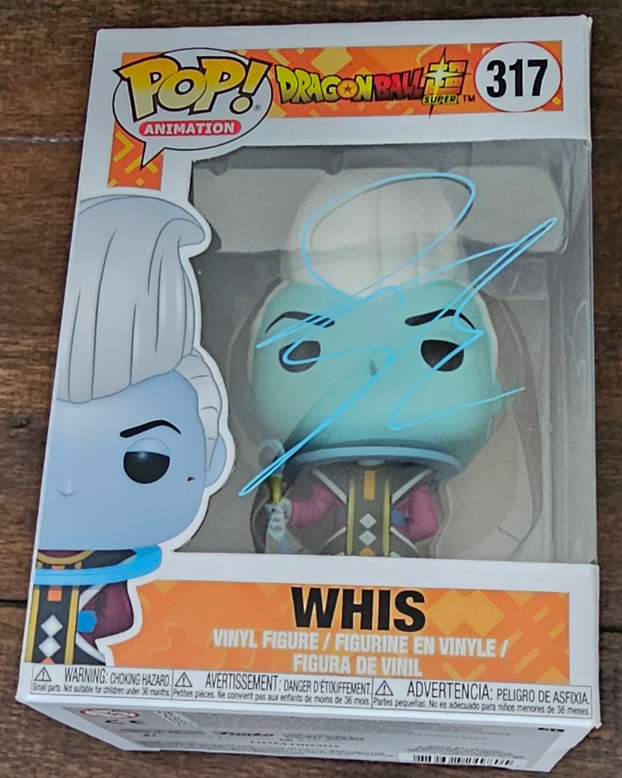 Ian Sinclair signed Whis Dragon Ball Funko Pop #317. Comes with JSA Authenticati