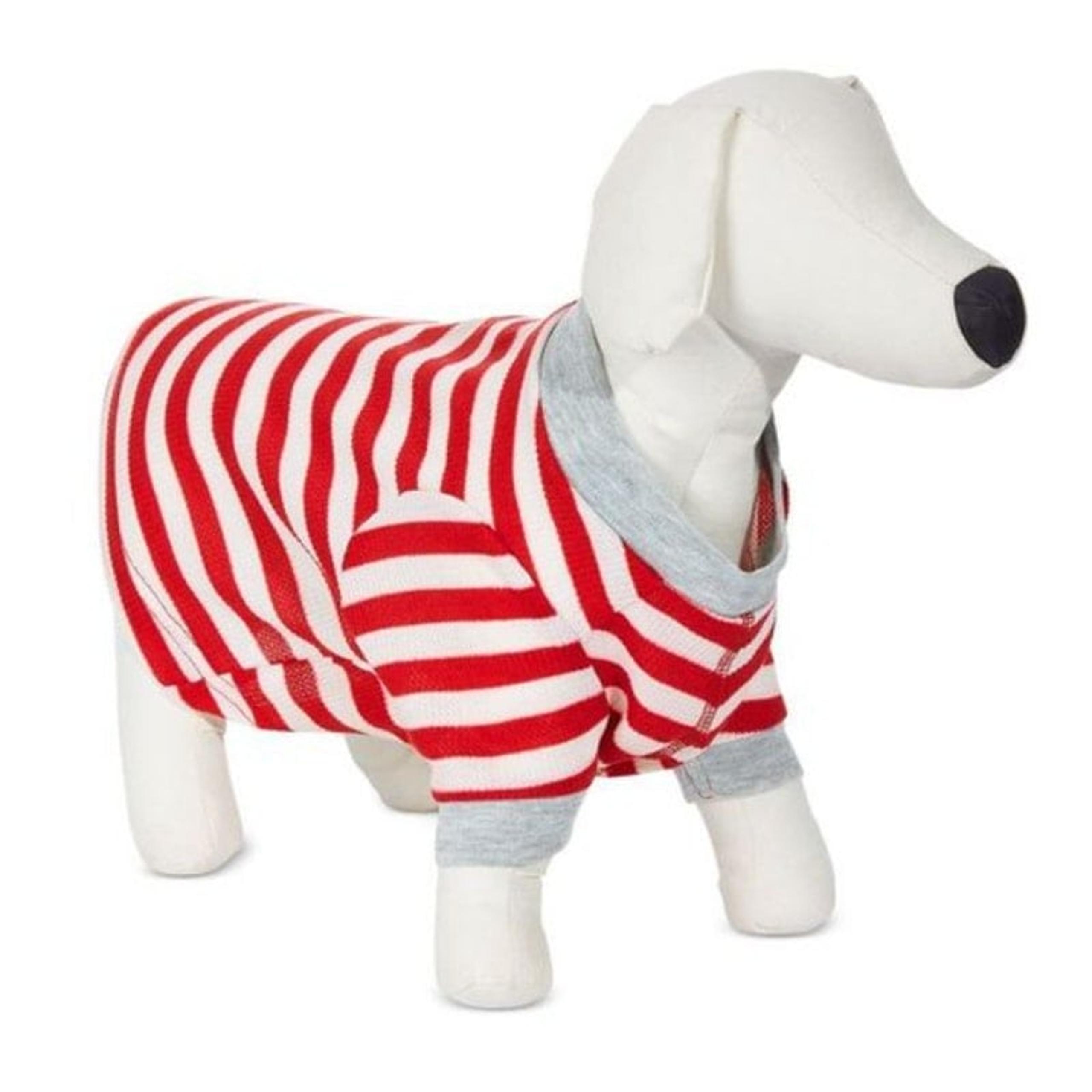FAMILY PAJAMAS 1-PC CHRISTMAS PET DOG PJS RED WHITE HOLIDAY STRIPE SIZE SMALL