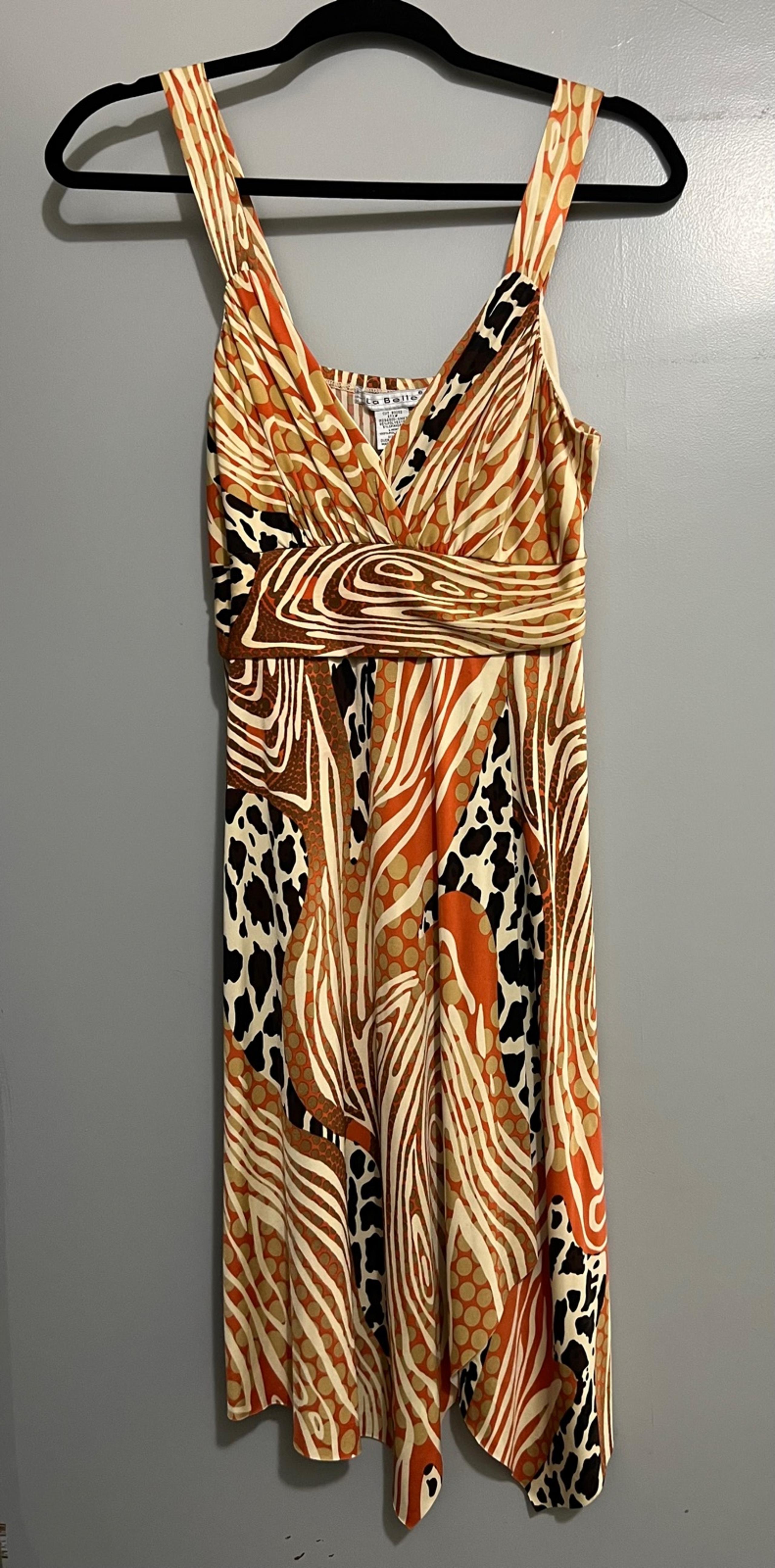 Orange Animal Print Dress