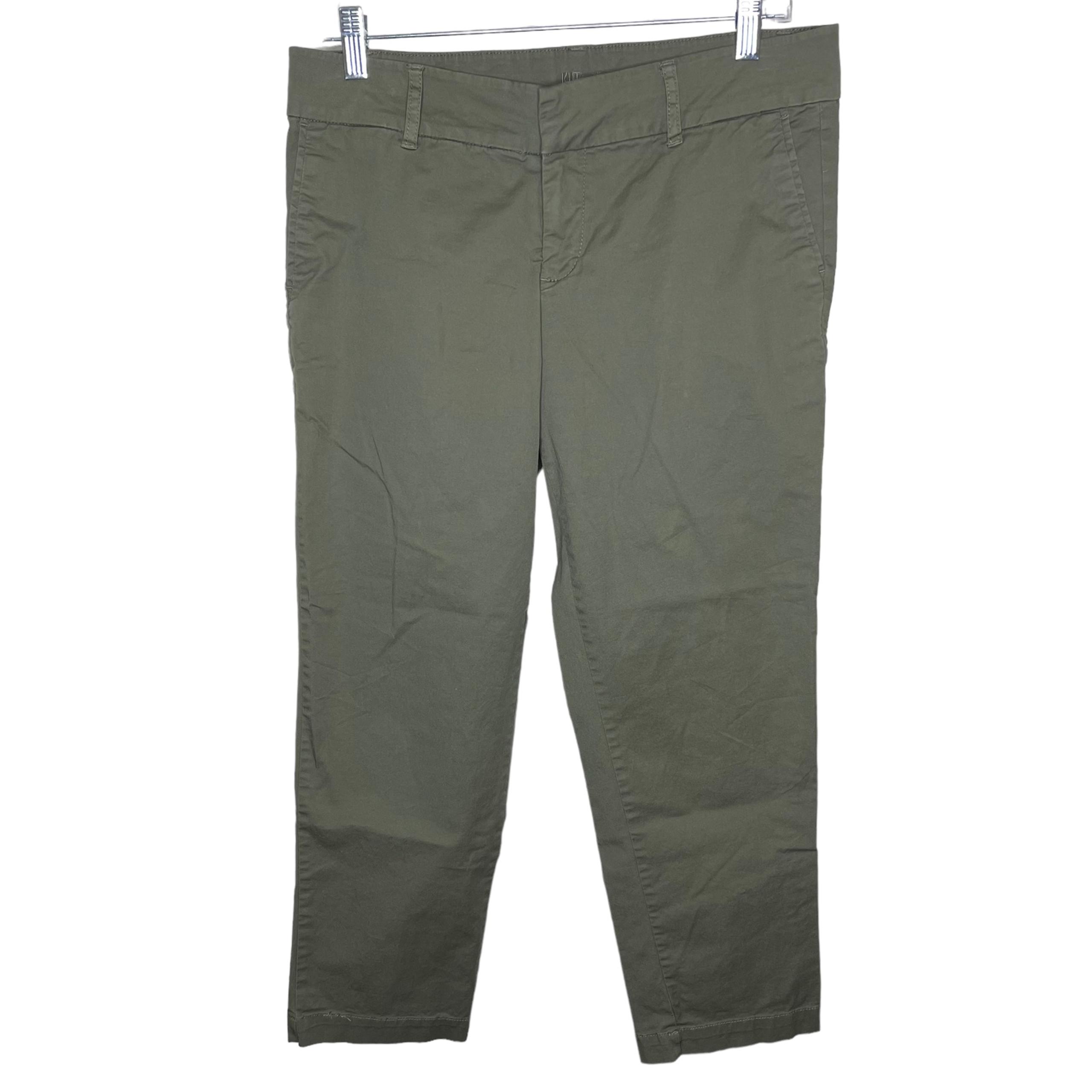 Kut from the Kloth Women’s Olive Green Cropped Ankle Trousers Size 6
