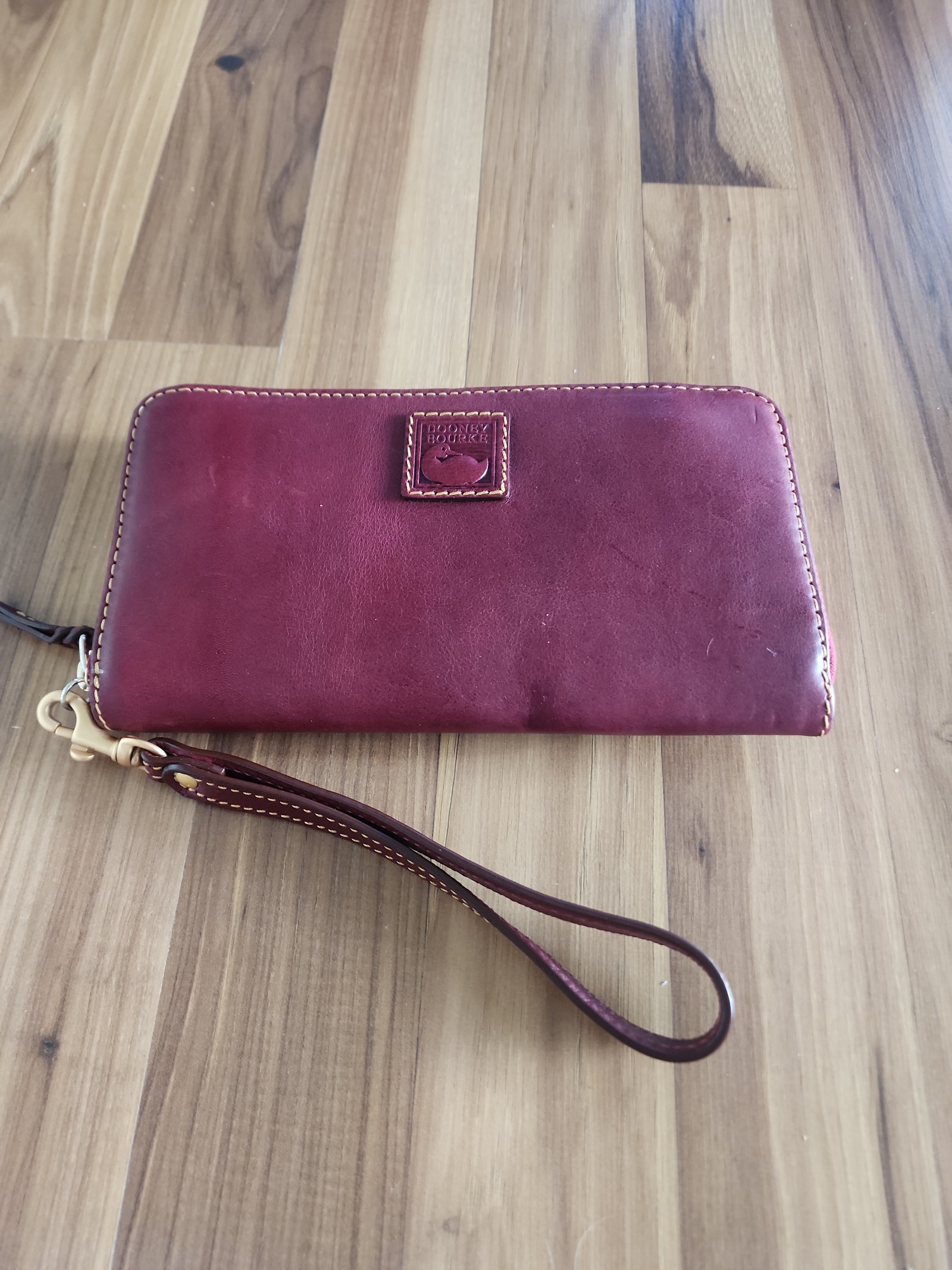 Dooney and Bourke red Florentine zip around