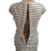 Adrianna Papell Champagne Gold Tiered Ruffle Empire Waist Dress 6 New
