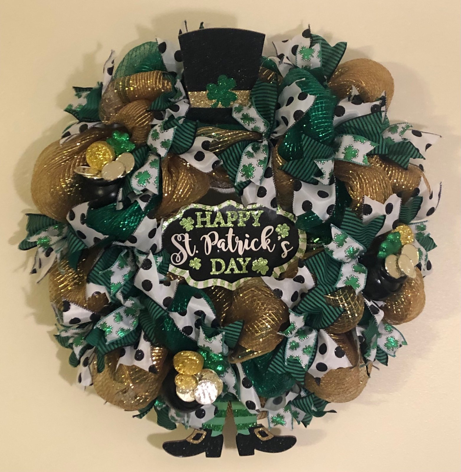 St. Patrick’s Day Wreath - Handmade