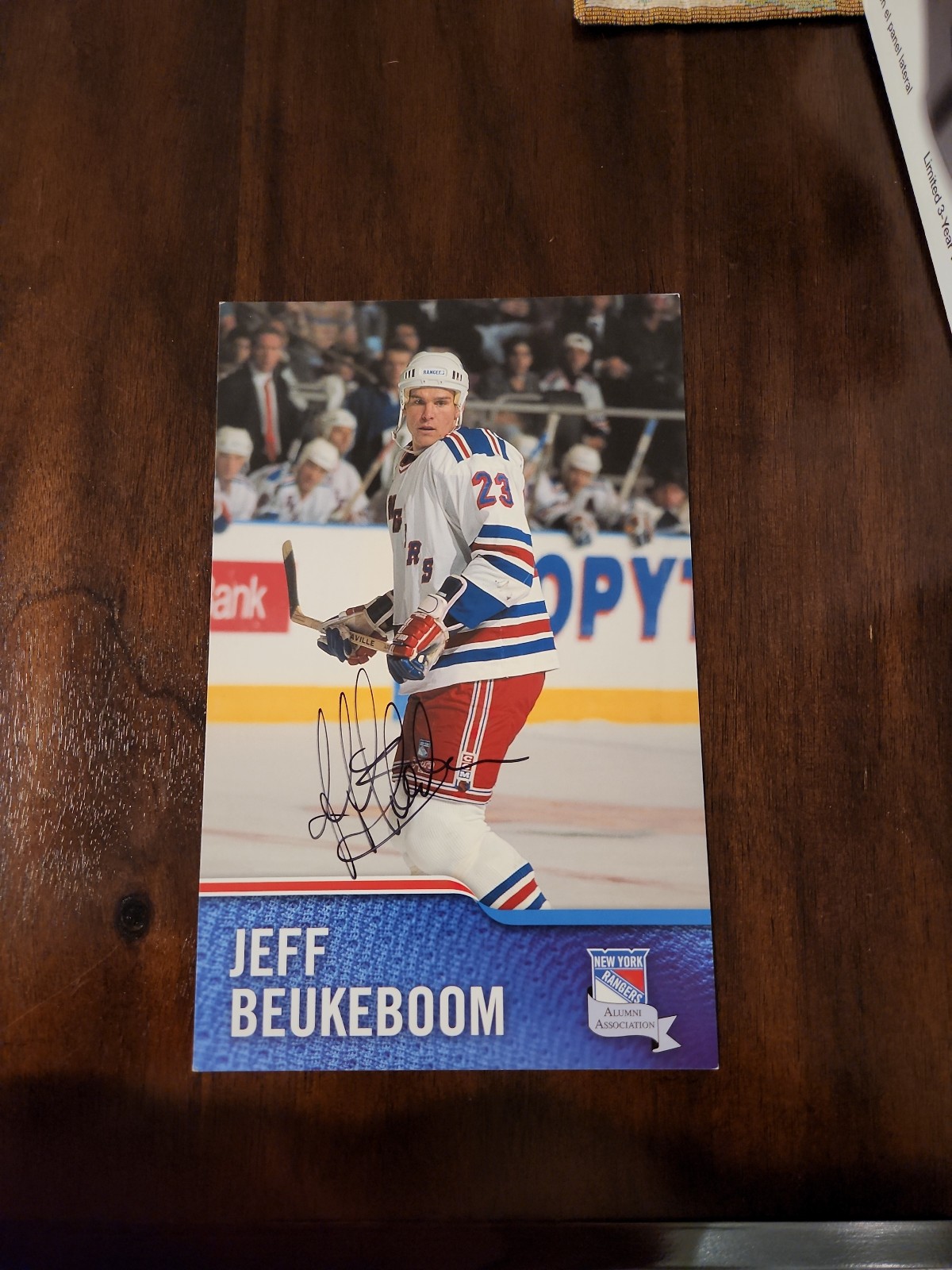 Jeff Beukeboom Autograph
