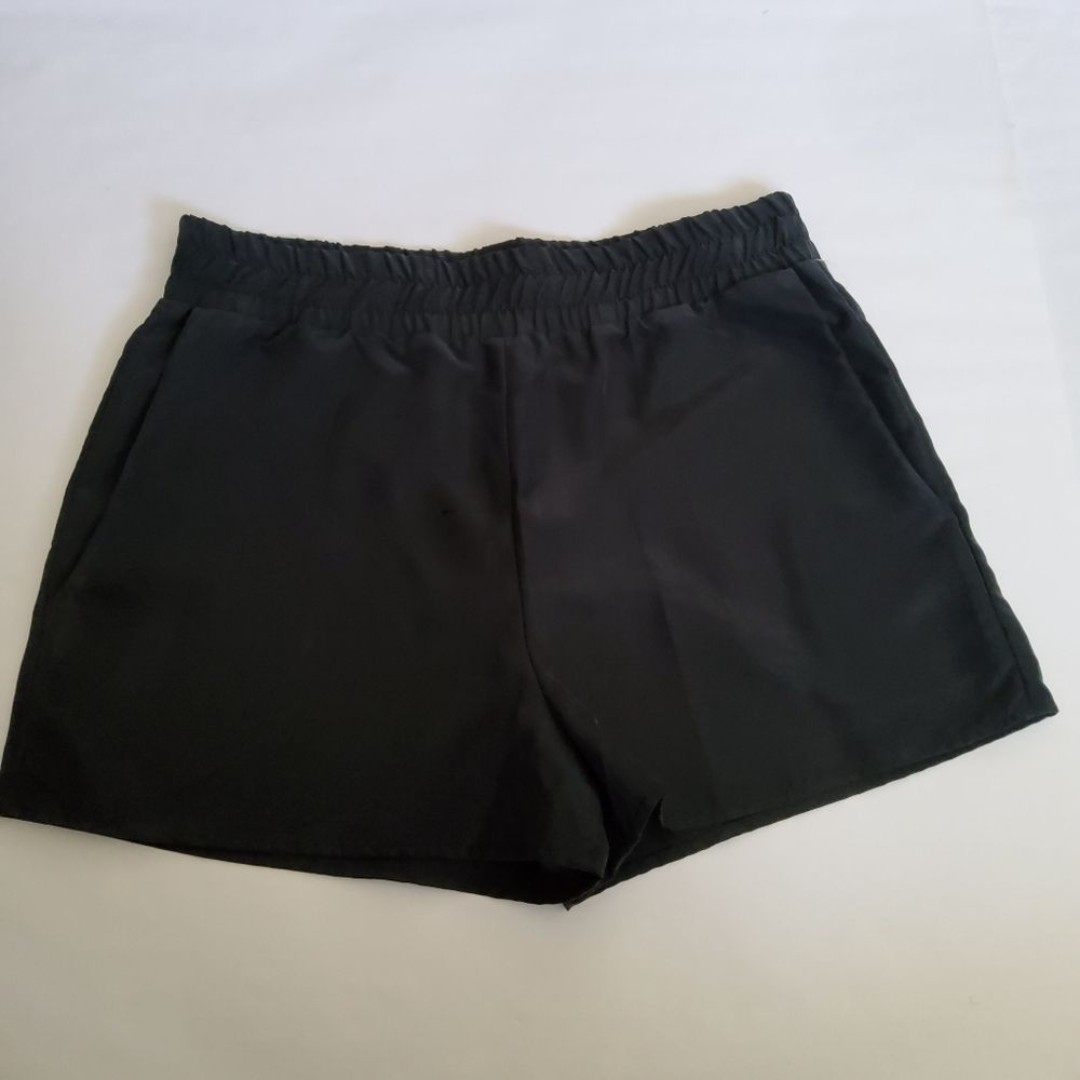 New Lanston Sport Pull On High Waist Shorts XS Black