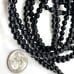 50 Strands 4mm Natural Black Onyx Beads