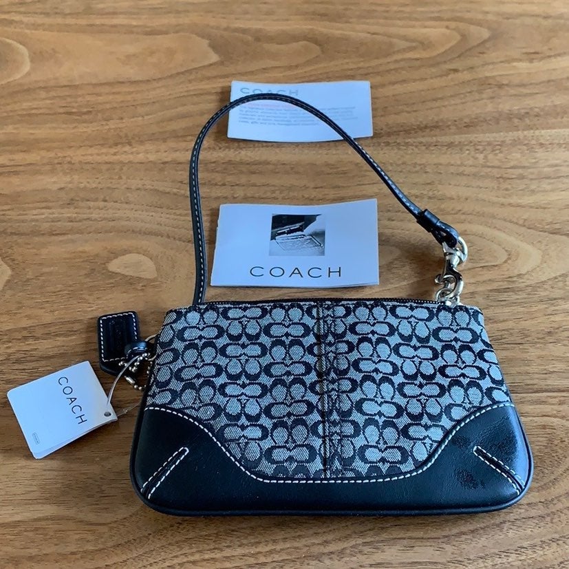 NWT Coach signature wristlet