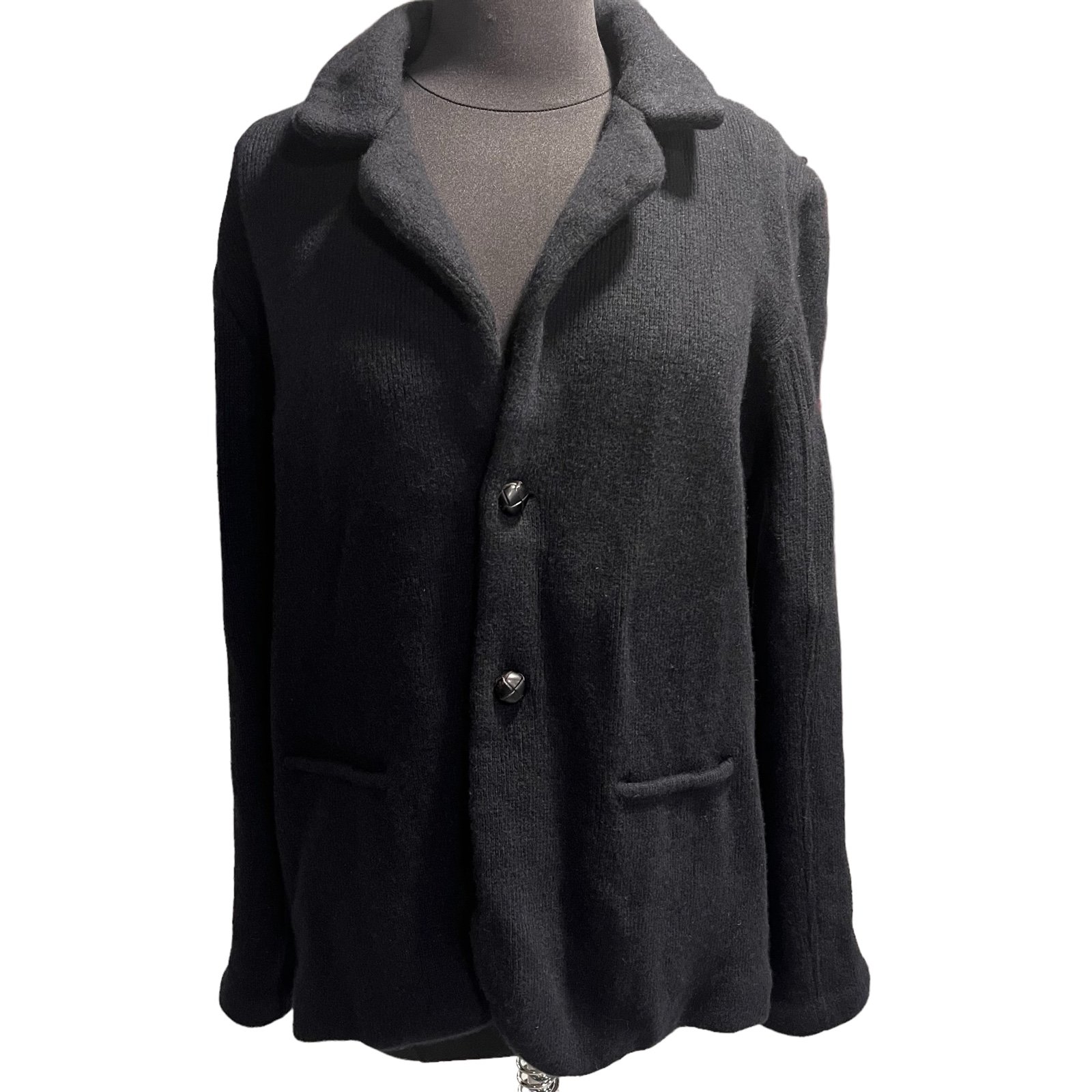 Women’s Vince Black Wool 2 Button Blazer Sweater Jacket Shacket size Large