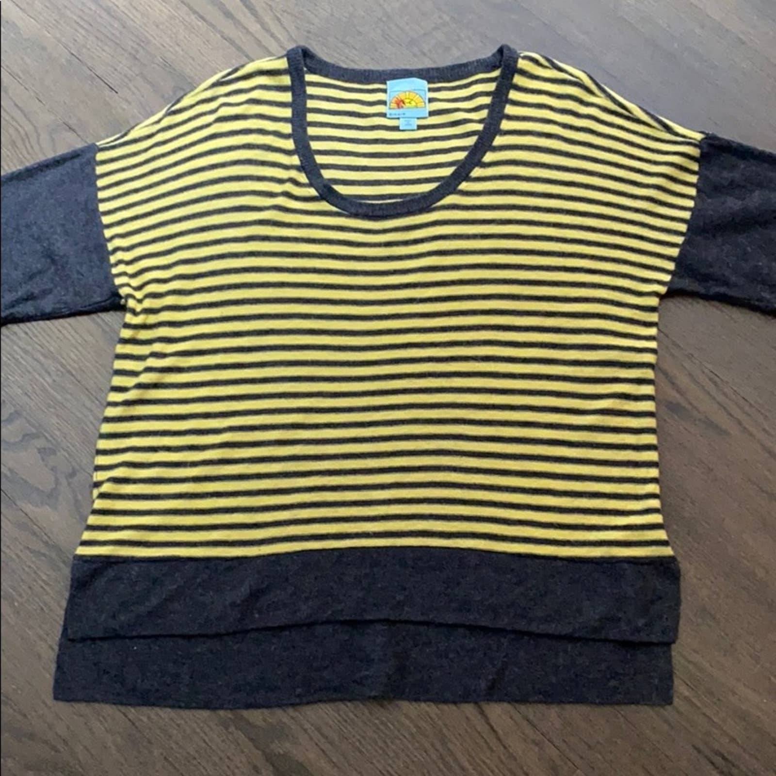 C&C California Scoop Neck Striped Sweater