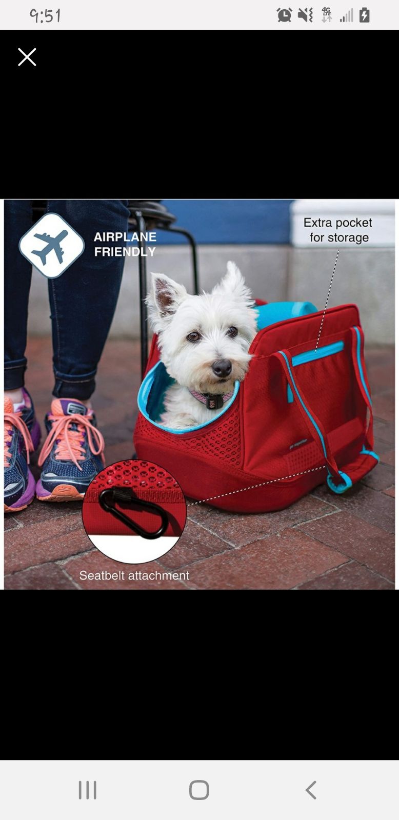 NWT Kurgo Dog Carrier TSA Approved