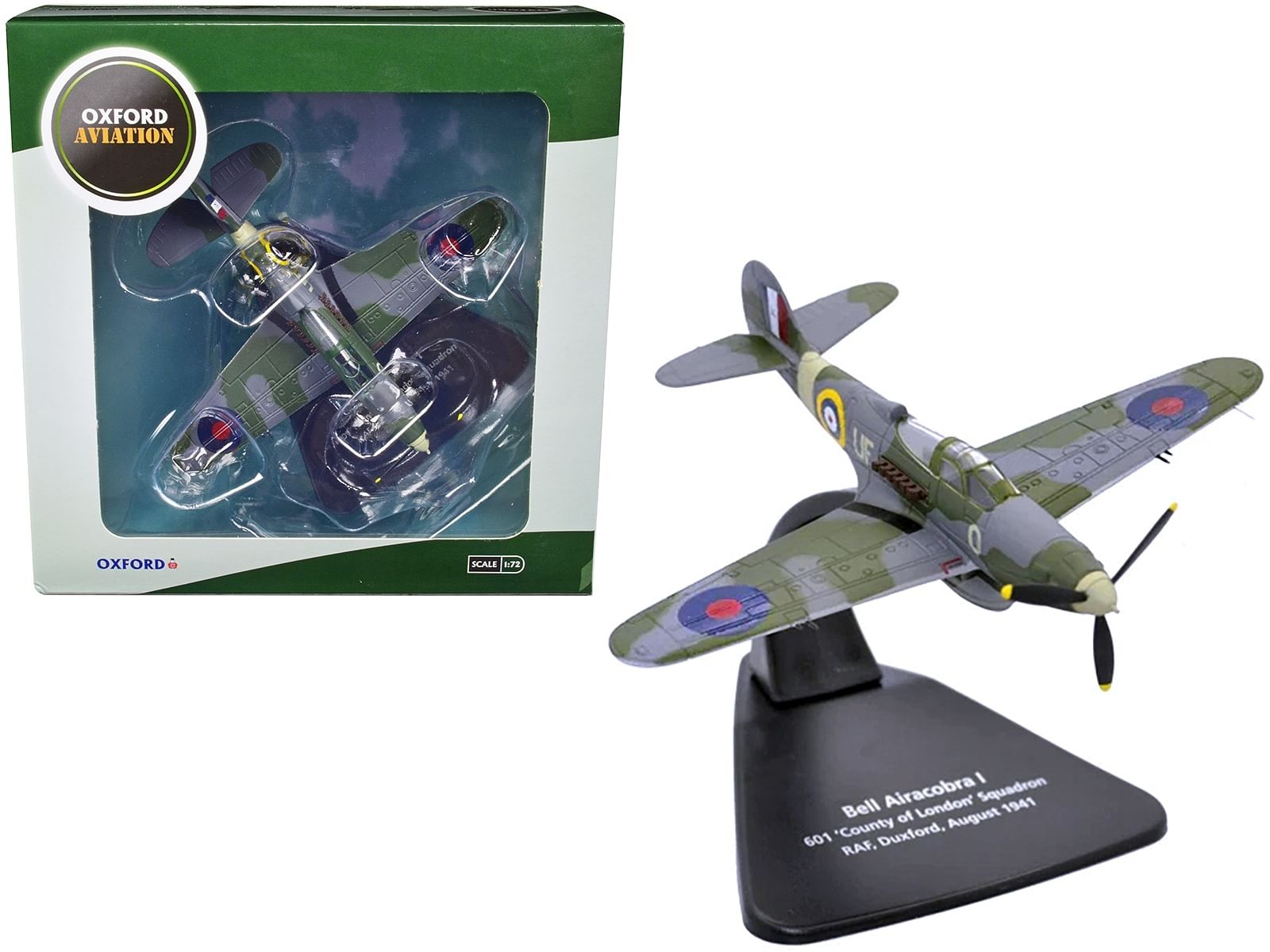 Bell Airacobra I Fighter Aircraft 601 County of London Squadron RAF Duxford (A