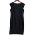 NEW Lafayette 148 New York Black Square Neck Sleeveless Sheath Dress Size 6