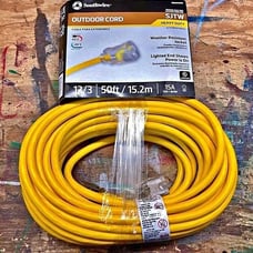 Outdoor Extension Cord 50 FT Waterproof, 12/3 Heavy Duty 15A 1875W (Pack of 3)